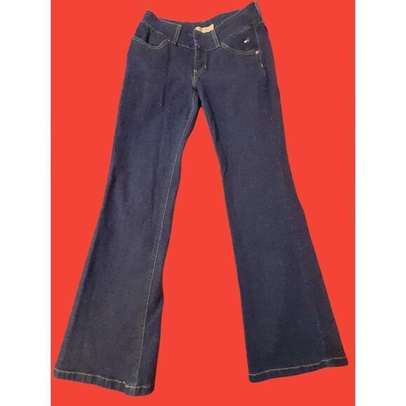VINTAGE Y2K ‎ 2003 Tommy Hilfiger Jeans Wide Waist Band Bootcut Size 5/30 - Picture 1 of 9